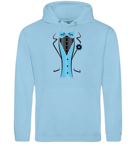 Мужская толстовка (худи) BLUE TIE Голубой фото