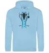 Мужская толстовка (худи) BLUE TIE Голубой фото