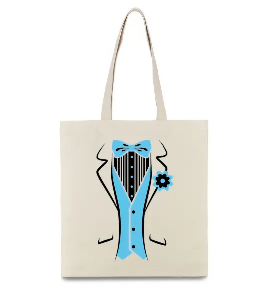 Эко-сумка BLUE TIE Бежевый фото