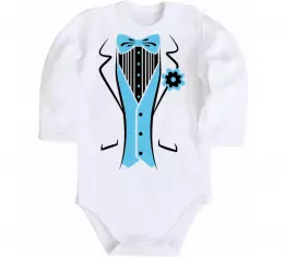 Детский боди BLUE TIE Белый фото