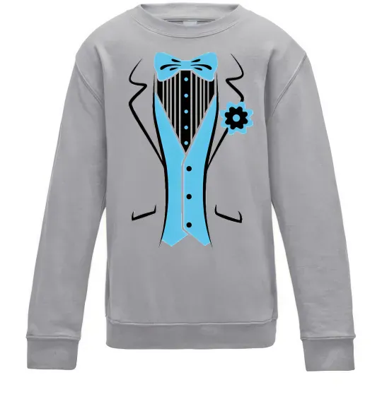 Детский Свитшот BLUE TIE Серый меланж фото