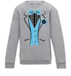 Детский Свитшот BLUE TIE Серый меланж фото