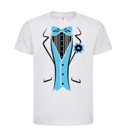 Детская футболка BLUE TIE Белый фото