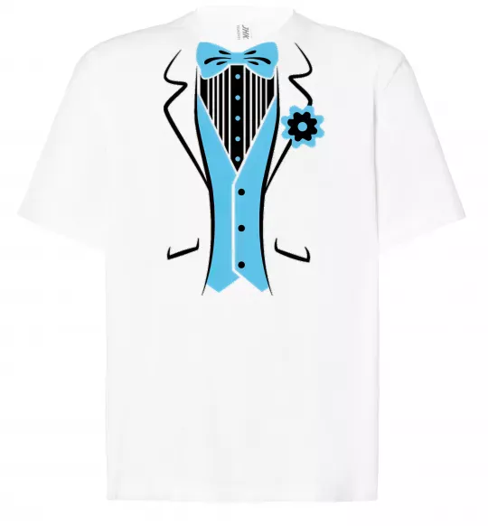 Футболка Оверсайз BLUE TIE Белый фото