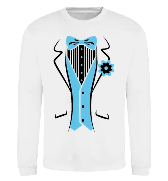 Свитшот BLUE TIE Белый фото