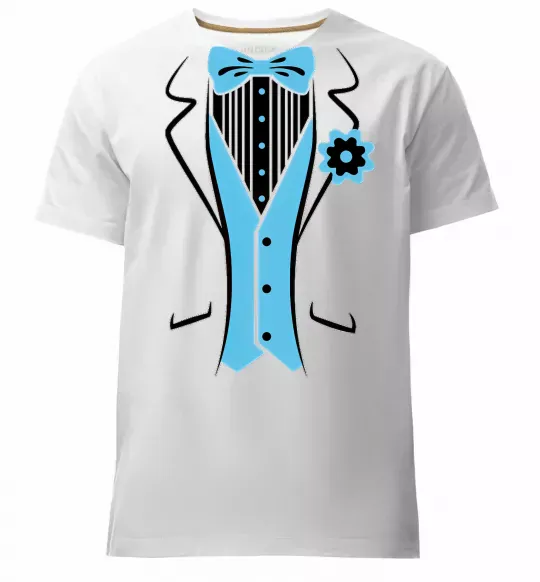 Чоловіча преміум футболка BLUE TIE Білий фото