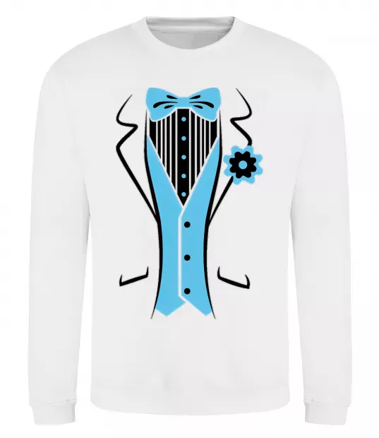 Світшот BLUE TIE Білий фото