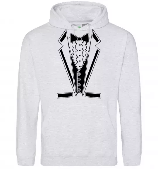 Мужская толстовка (худи) LACE TWIST Серый меланж фото