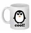 Чашка керамическая COOL PENGUIN Белый фото