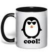 Чашка с цветной ручкой COOL PENGUIN Черный Чашка с цветной ручкой COOL PENGUIN Черный фото