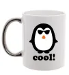 Чашка с цветной ручкой COOL PENGUIN Серебро Чашка с цветной ручкой COOL PENGUIN Серебро фото