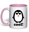 Чашка с цветной ручкой COOL PENGUIN Нежно розовый Чашка с цветной ручкой COOL PENGUIN Нежно розовый фото