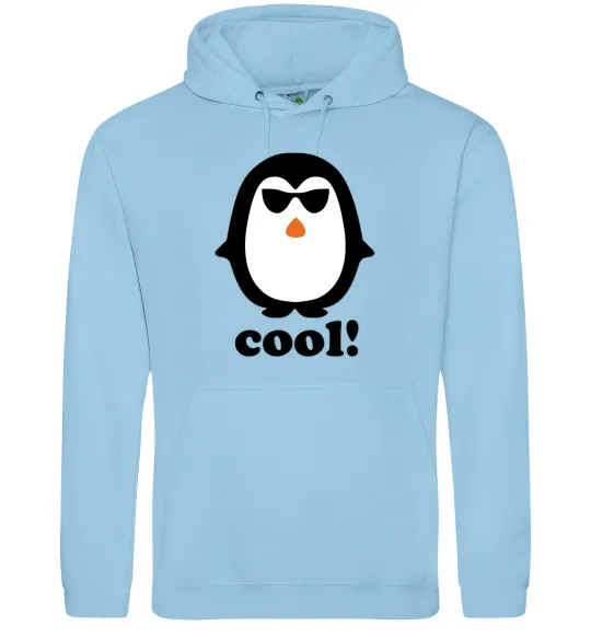 Чоловіча толстовка (худі) COOL PENGUIN Блакитний фото