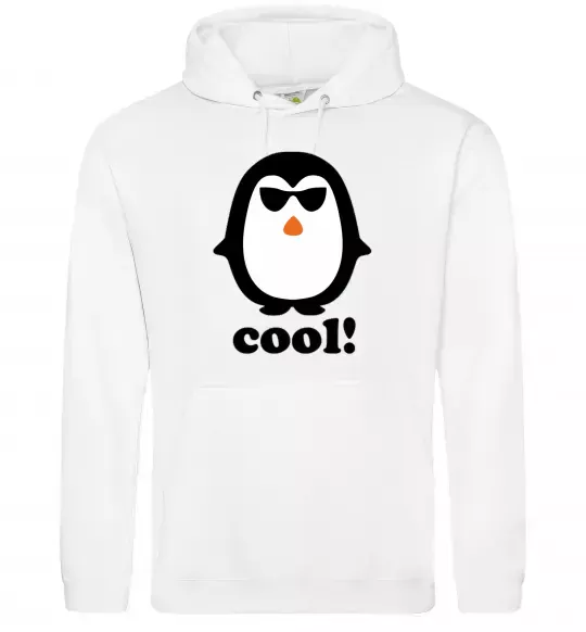 Женская толстовка (худи) COOL PENGUIN Белый фото