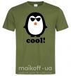 Мужская футболка COOL PENGUIN Оливковый фото