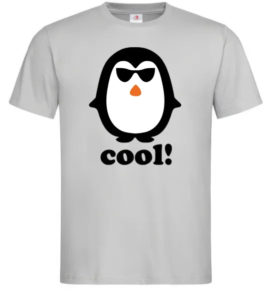 Мужская футболка COOL PENGUIN Серый фото