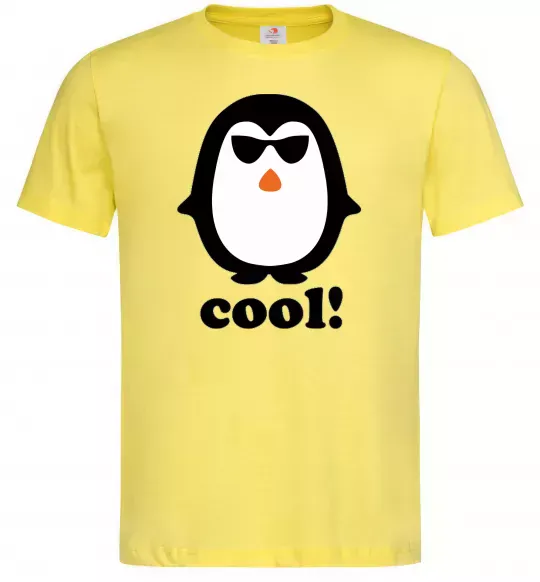 Мужская футболка COOL PENGUIN Лимонный фото