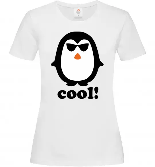 Жіноча футболка COOL PENGUIN Білий фото