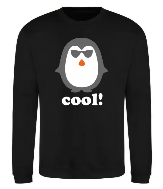 Свитшот COOL PENGUIN Черный фото