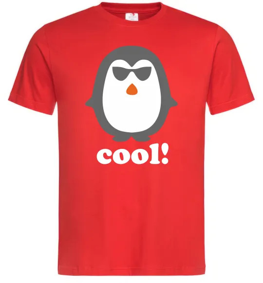 Мужская футболка COOL PENGUIN Красный фото