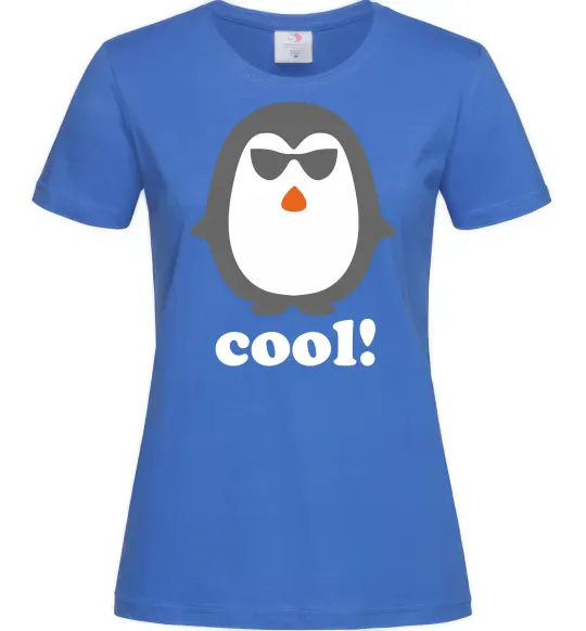 Жіноча футболка COOL PENGUIN Яскраво-синій фото