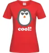 Жіноча футболка COOL PENGUIN Червоний фото