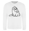 Свитшот SIMON'S CAT з пташкою Белый фото