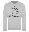 Свитшот SIMON'S CAT з пташкою Серый меланж фото