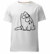 Мужская премиум футболка SIMON'S CAT з пташкою Белый фото
