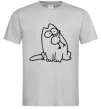 Чоловіча футболка SIMON'S CAT з пташкою Сірий фото
