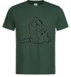 Чоловіча футболка SIMON'S CAT з пташкою Темно-зелений фото