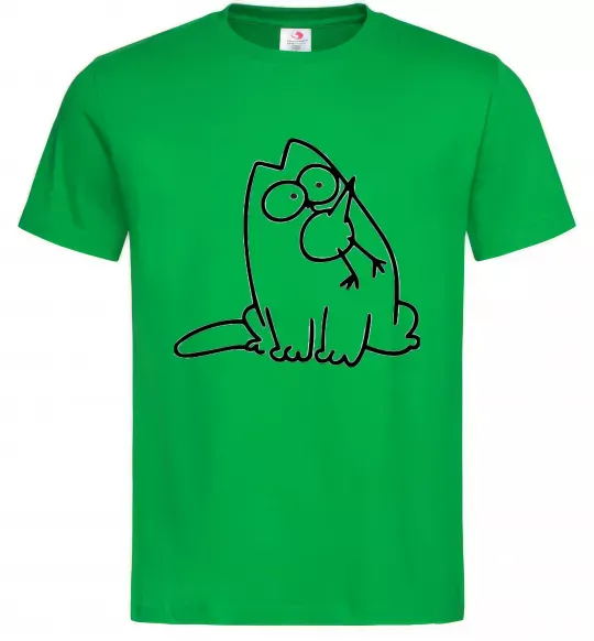 Чоловіча футболка SIMON'S CAT з пташкою Зелений фото