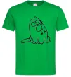Чоловіча футболка SIMON'S CAT з пташкою Зелений фото