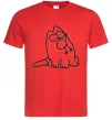 Чоловіча футболка SIMON'S CAT з пташкою Червоний фото