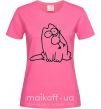 Жіноча футболка SIMON'S CAT с птичкой во рту Яскраво-рожевий фото