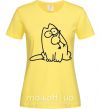 Жіноча футболка SIMON'S CAT с птичкой во рту Лимонний фото