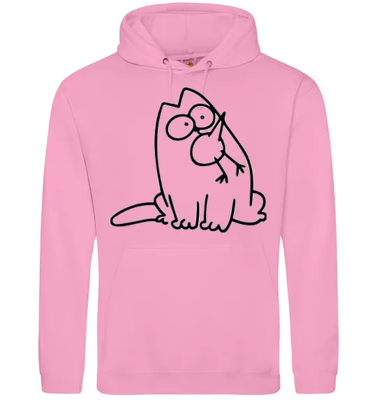 Женская толстовка (худи) SIMON'S CAT з пташкою Розовый фото