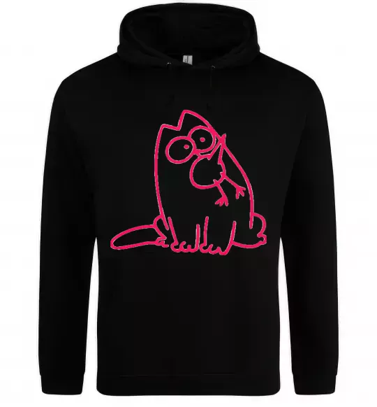 Женская толстовка (худи) SIMON'S CAT з пташкою Черный фото