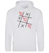 Чоловіча толстовка (худі) Хрестики-нулики Сірий меланж фото