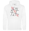 Жіноча толстовка (худі) Хрестики-нулики Білий фото