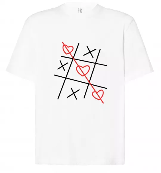 Футболка Оверсайз Хрестики-нулики Белый фото