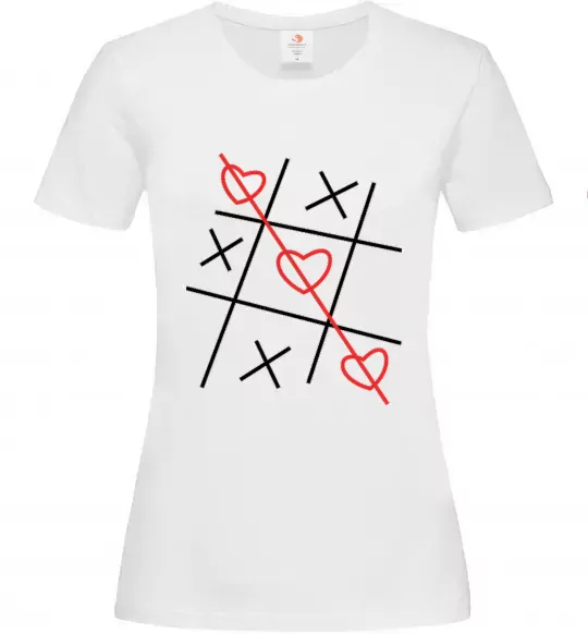 Жіноча футболка Хрестики-нулики Білий фото