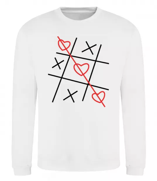 Світшот Хрестики-нулики Білий фото