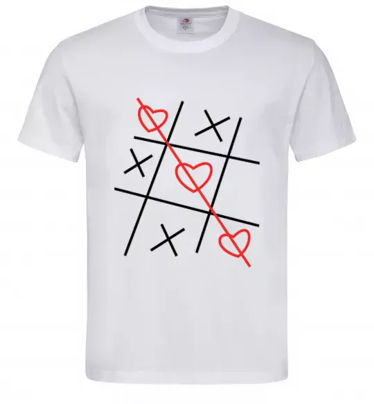 Мужская футболка Хрестики-нулики Белый фото