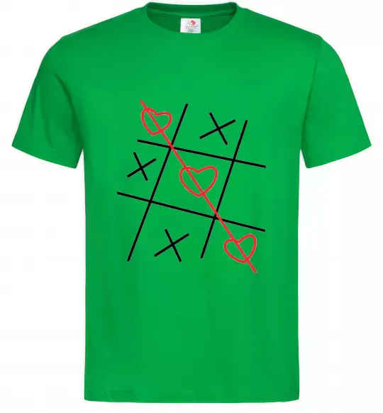 Мужская футболка Хрестики-нулики Зеленый фото