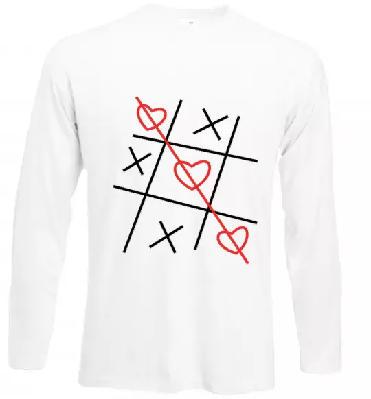 Лонгслив Хрестики-нулики Белый фото