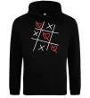 Чоловіча толстовка (худі) Хрестики-нулики Чорний фото