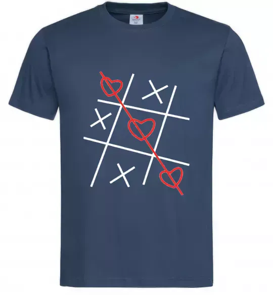 Мужская футболка Хрестики-нулики Темно-синий фото