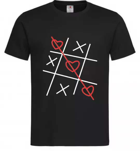 Мужская футболка Хрестики-нулики Черный фото