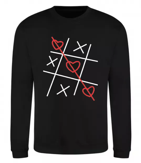 Світшот Хрестики-нулики Чорний фото